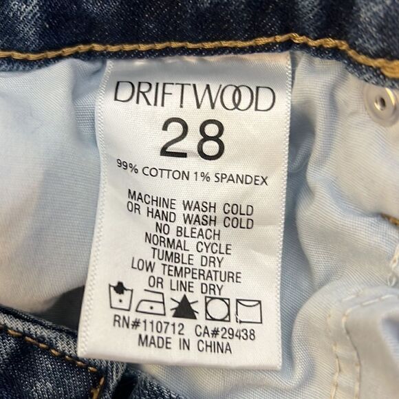 DRIFTWOOD OLLIE EMBROIDERED WIDE LEG JEANS NWT SIZE 28 - Picture 10 of 11